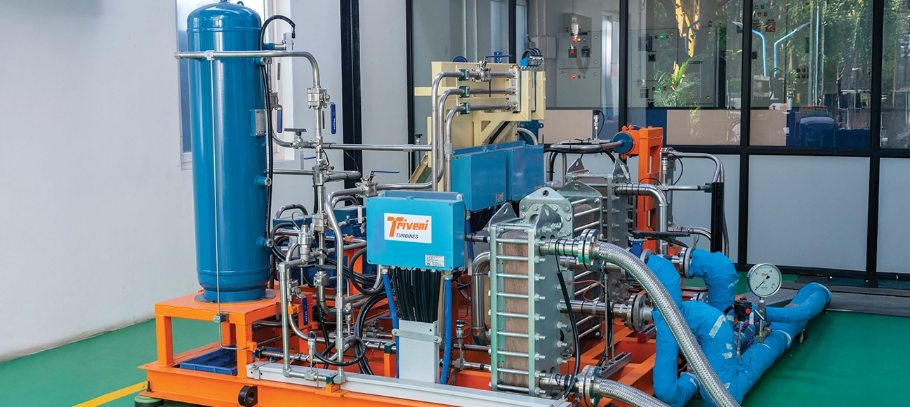 Steam turbine on the test bed